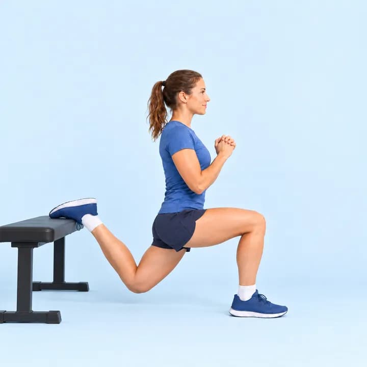 Bulgarian split squat, end