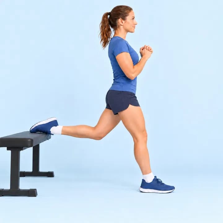 Bulgarian split squat, start